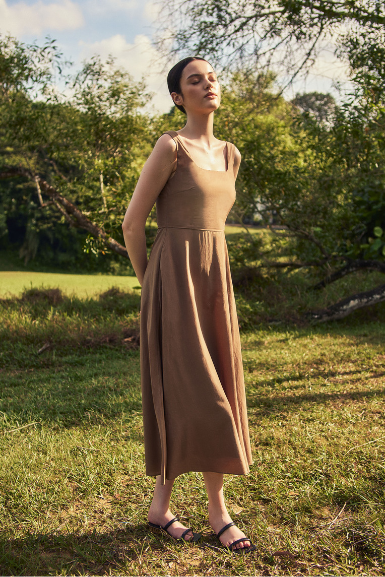 Square-Neck Maxi Dress