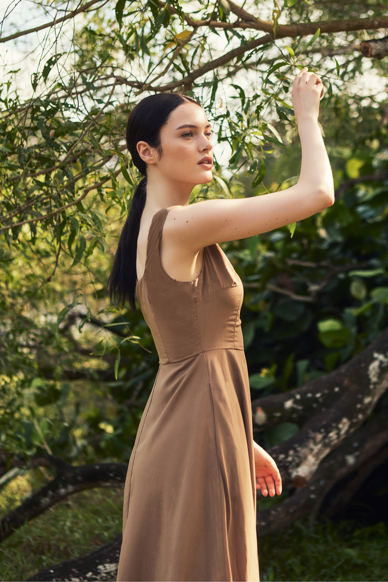 Square-Neck Maxi Dress