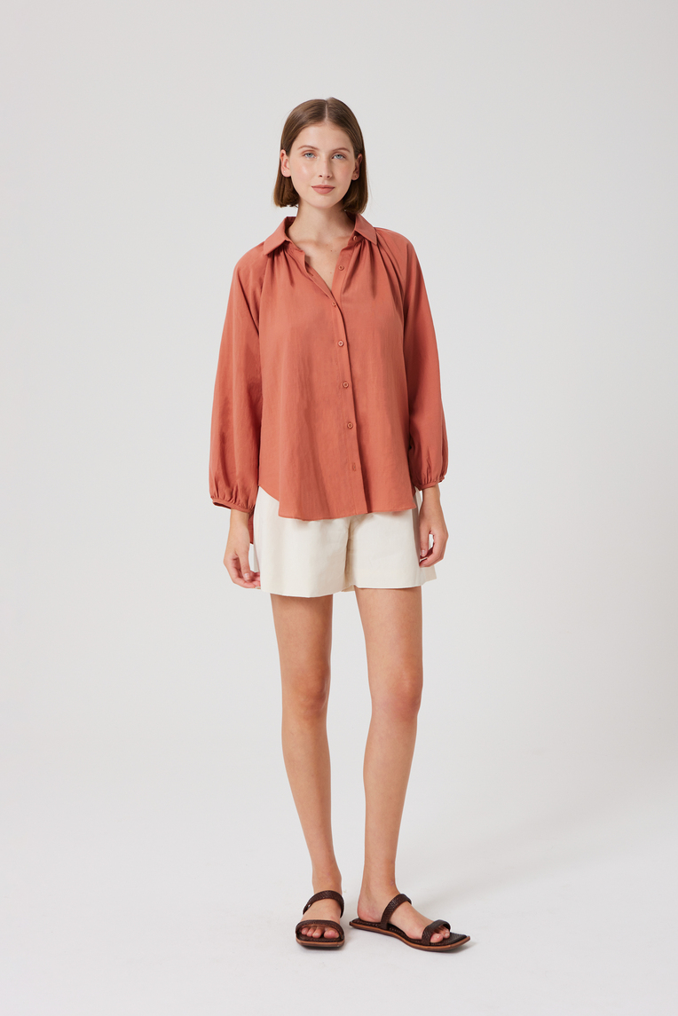 Billowy Puff-Sleeve Shirt