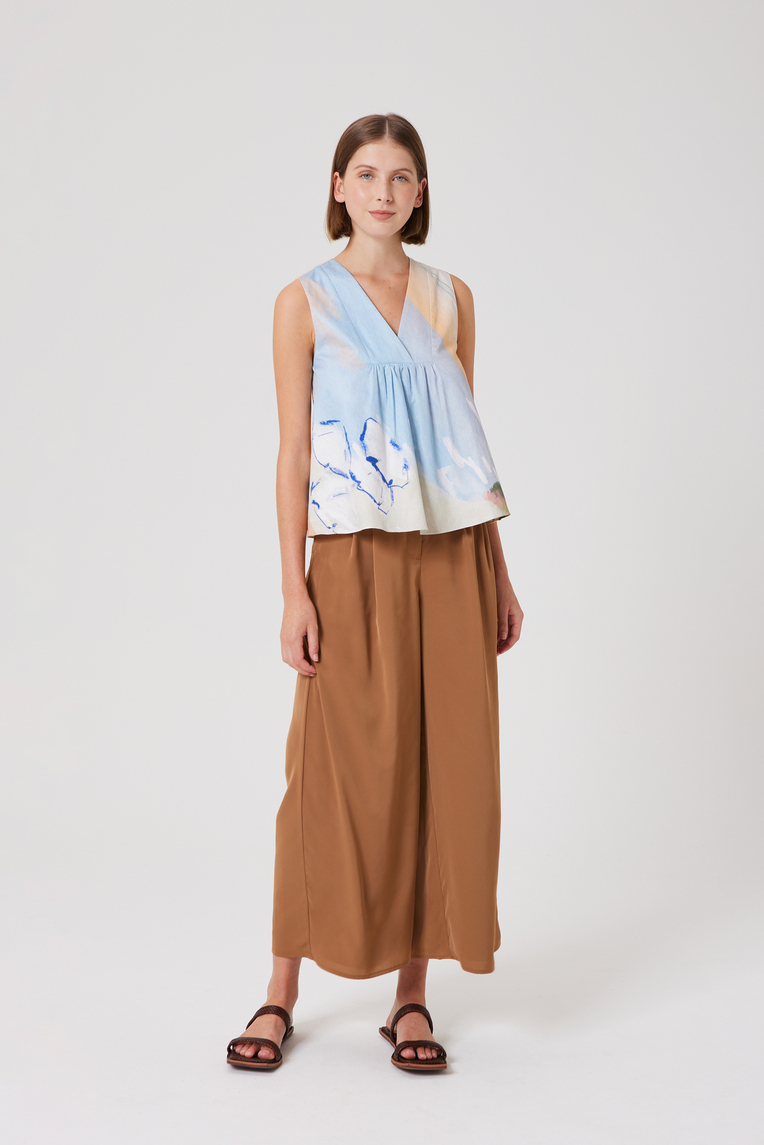 Savour Cotton V-Neck Top