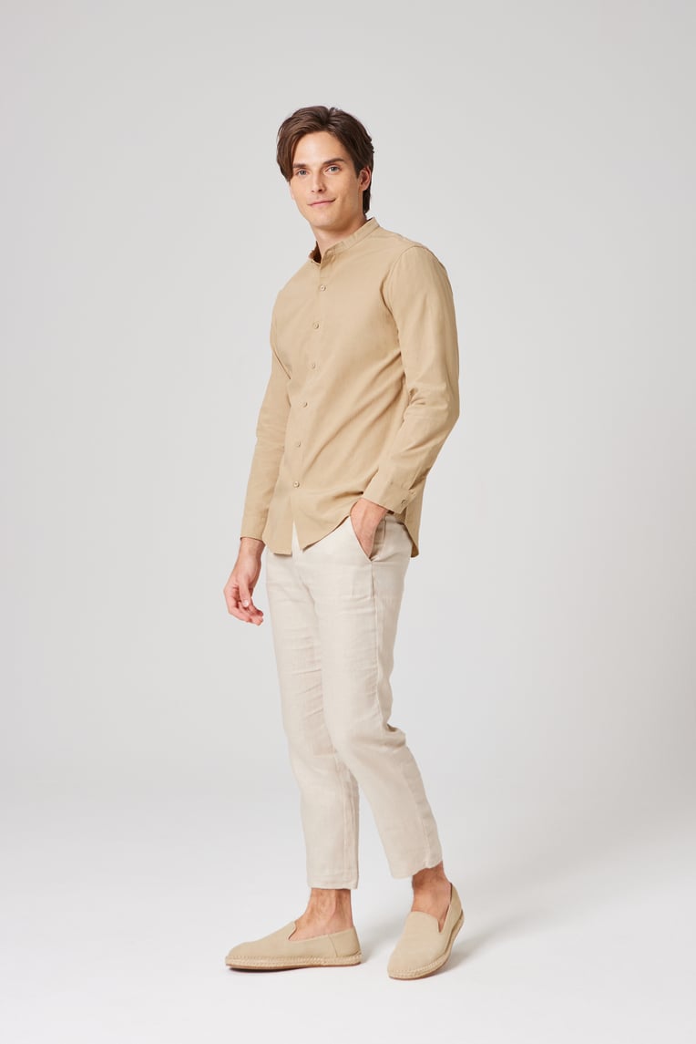 Lyocell-Cotton Long Sleeve Shirt 