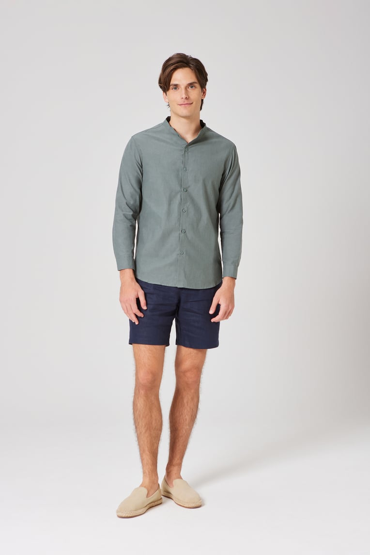 Lyocell-Cotton Long Sleeve Shirt 