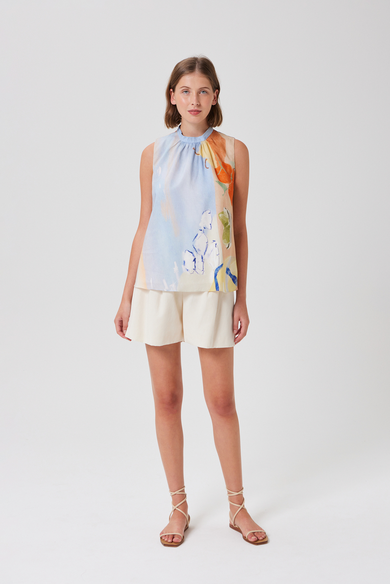 Savour Gathered Shift Top