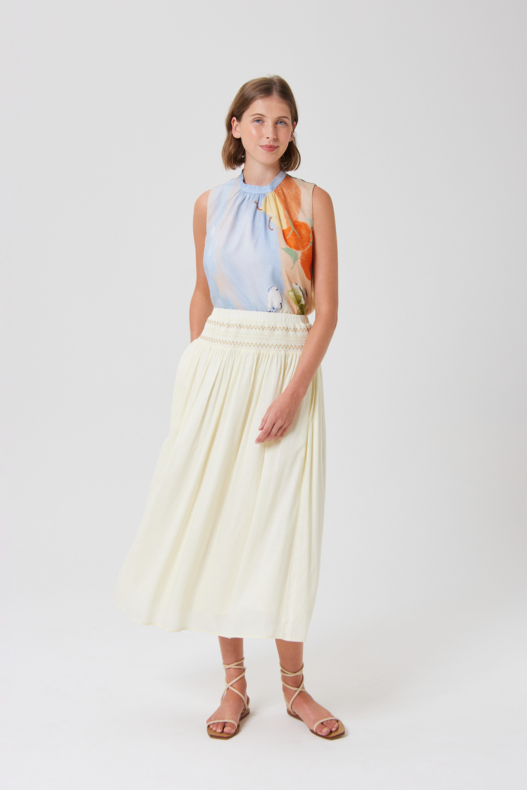 Savour Gathered Shift Top