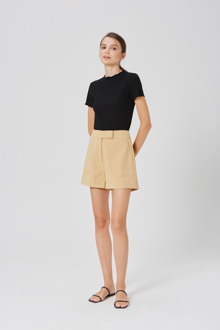 [Online Exclusive] Ribbed Knit Tee