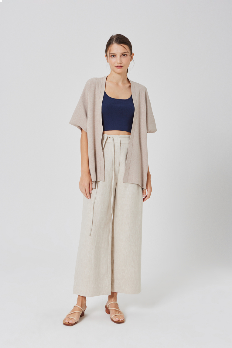 Square-Neck Knit Crop Top 