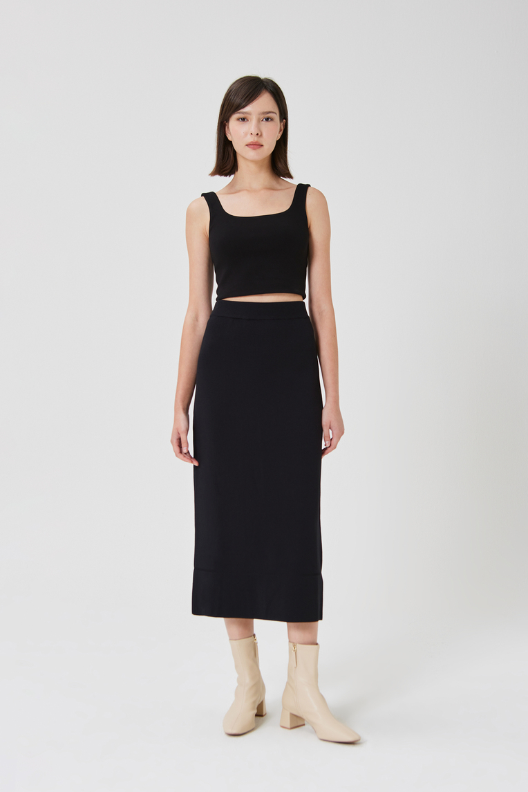 Scoop-Back Jersey Crop Top