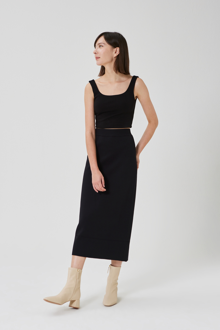 Scoop-Back Jersey Crop Top