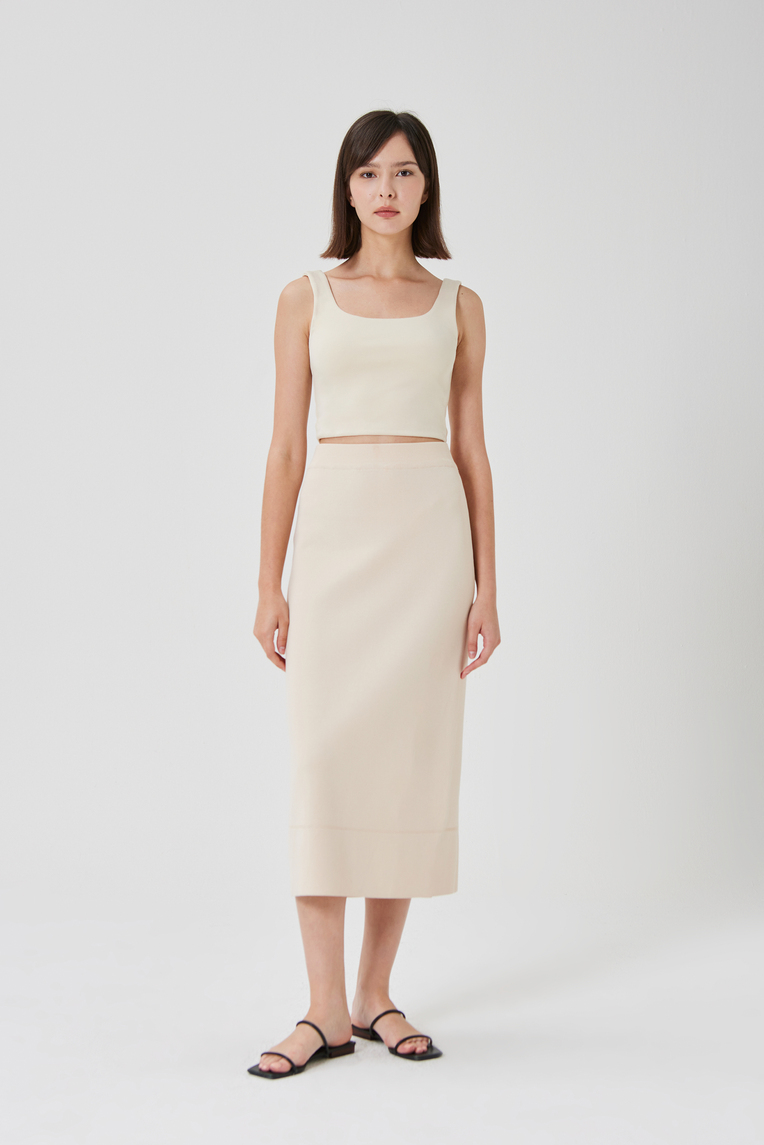 Scoop-Back Jersey Crop Top