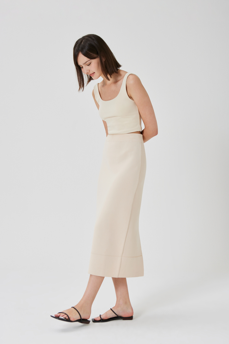 Scoop-Back Jersey Crop Top