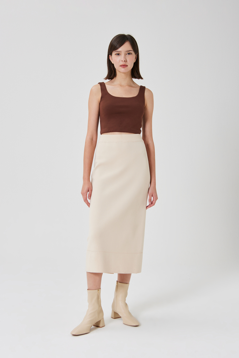 Scoop-Back Jersey Crop Top