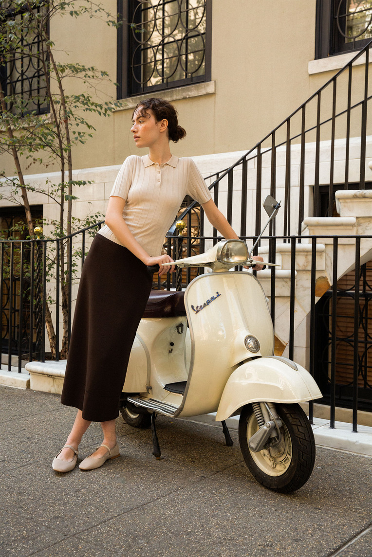 Soft Ribbed Knit Polo