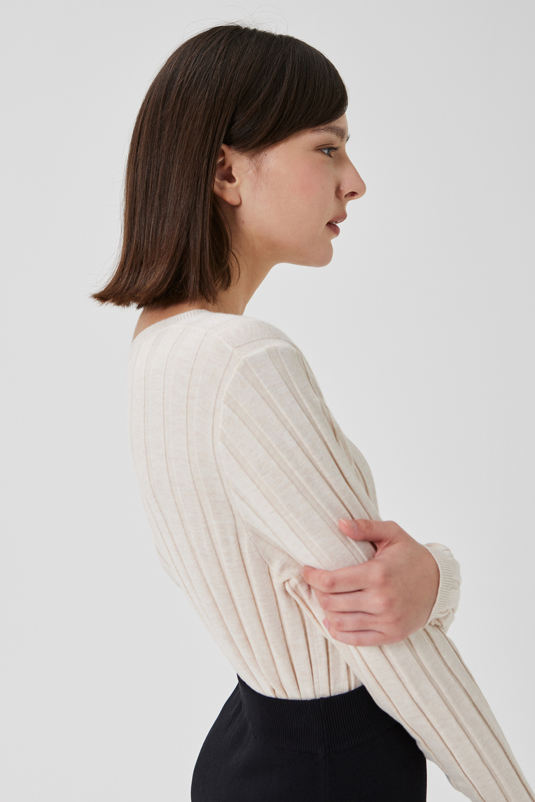 Soft Ribbed Knit Pullover