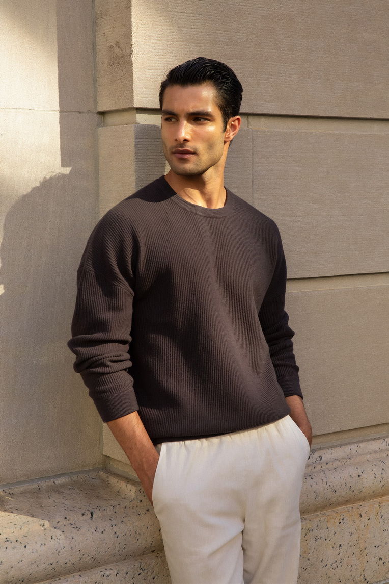 Relaxed Ribbed Knit Jumper