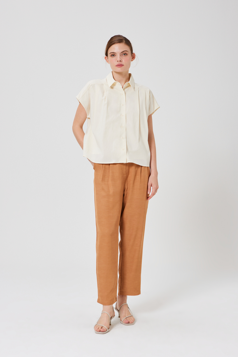 Viscose Gathered-Back Top