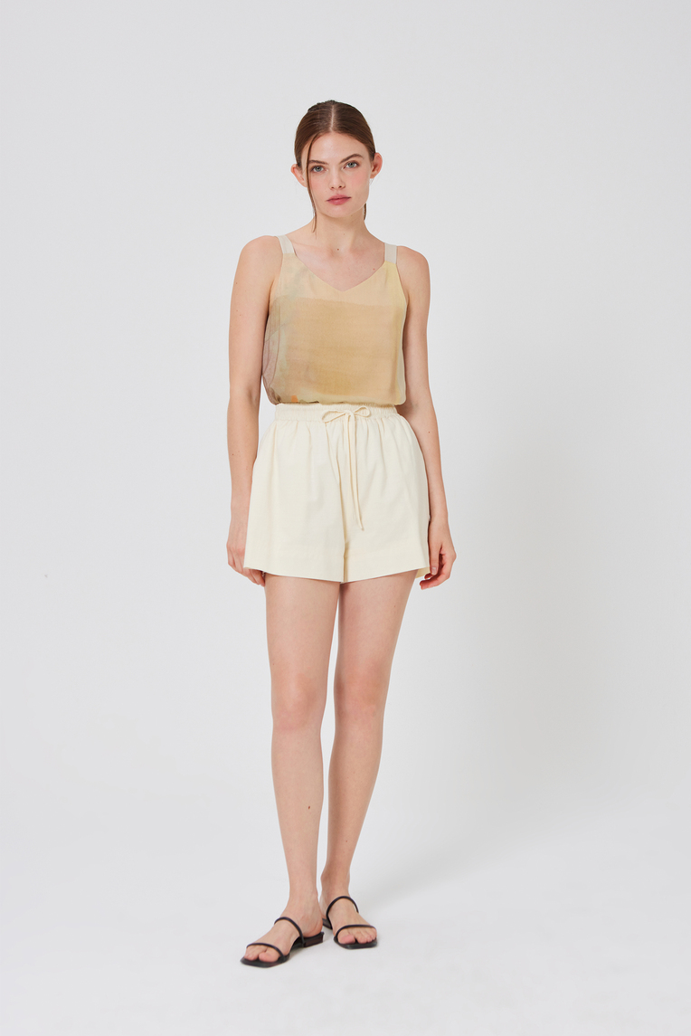 Wide-Hem Cotton Shorts