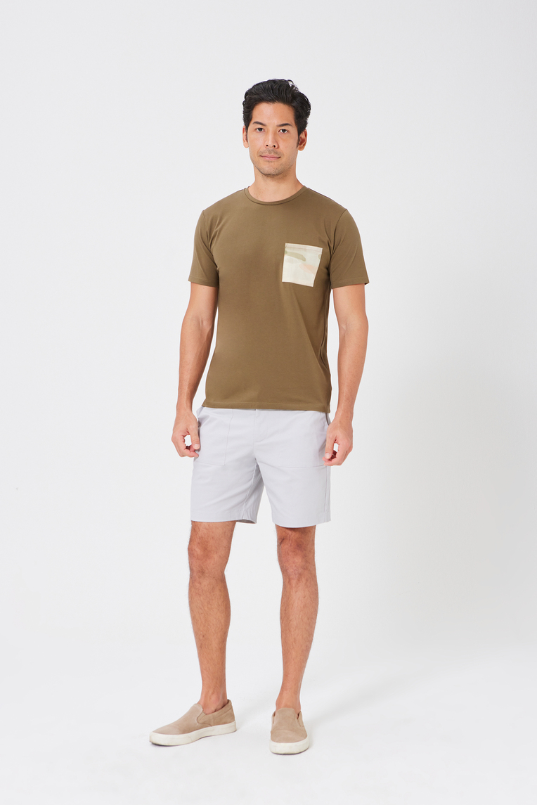 Stitch Pocket Cotton Shorts