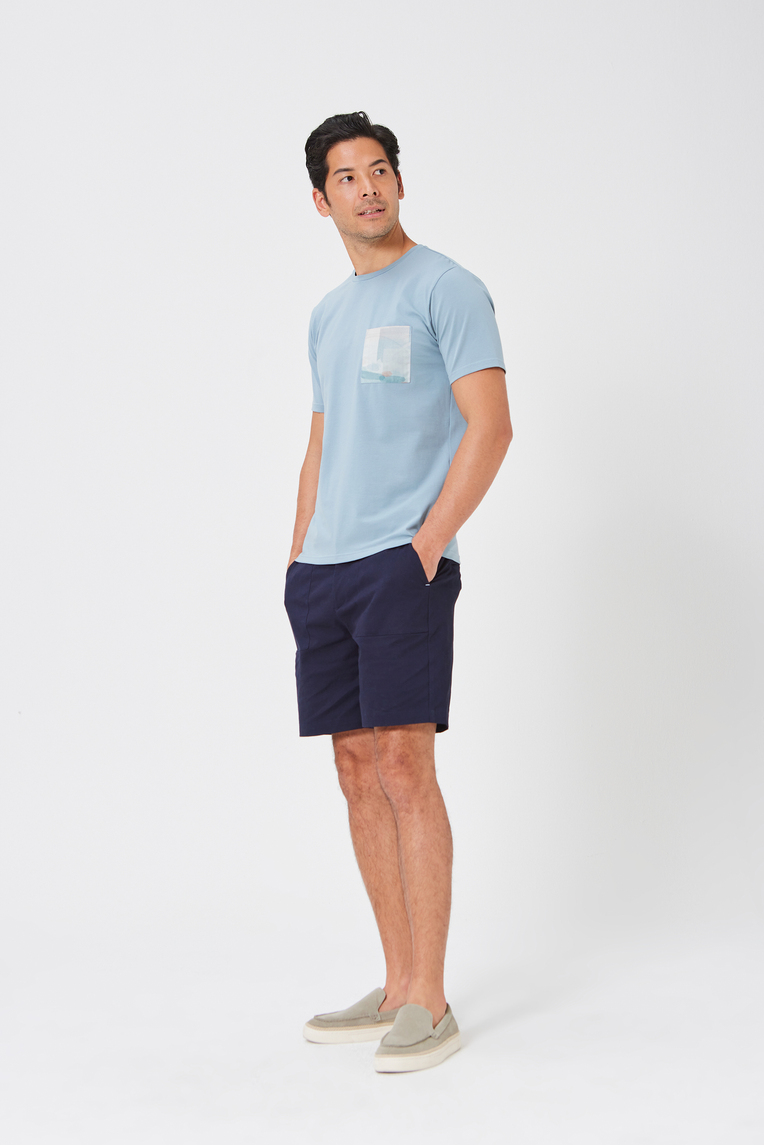 Stitch Pocket Cotton Shorts