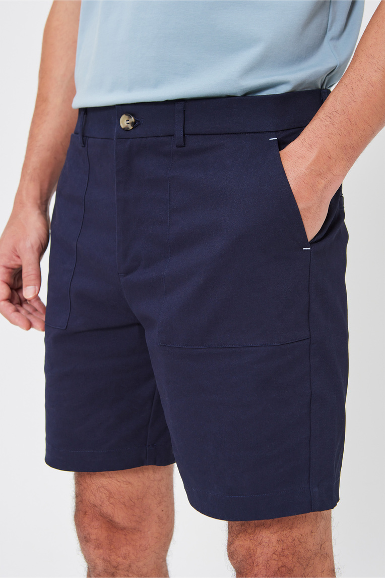 Stitch Pocket Cotton Shorts