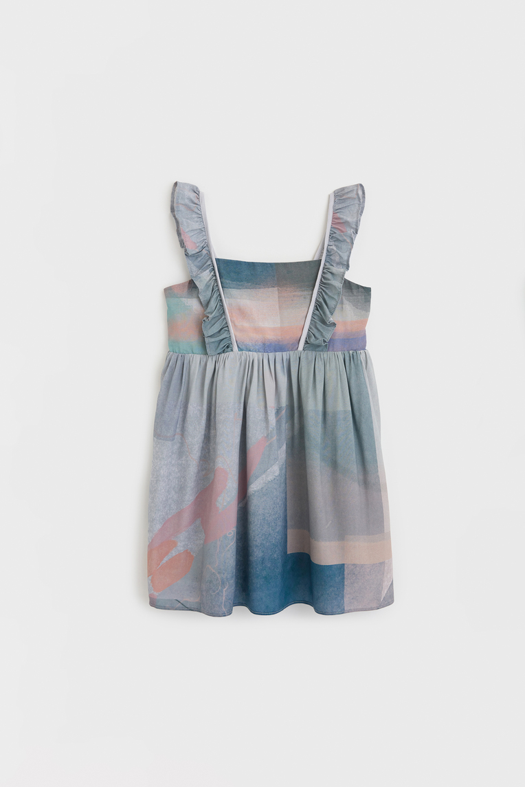 Frame Ruffle Sleeve Dress