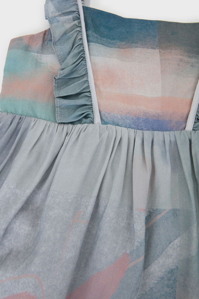 Frame Ruffle Sleeve Dress