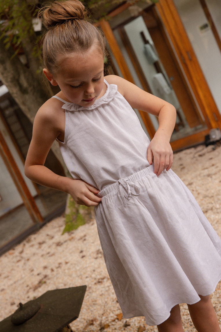 Striped Gathered Skirt