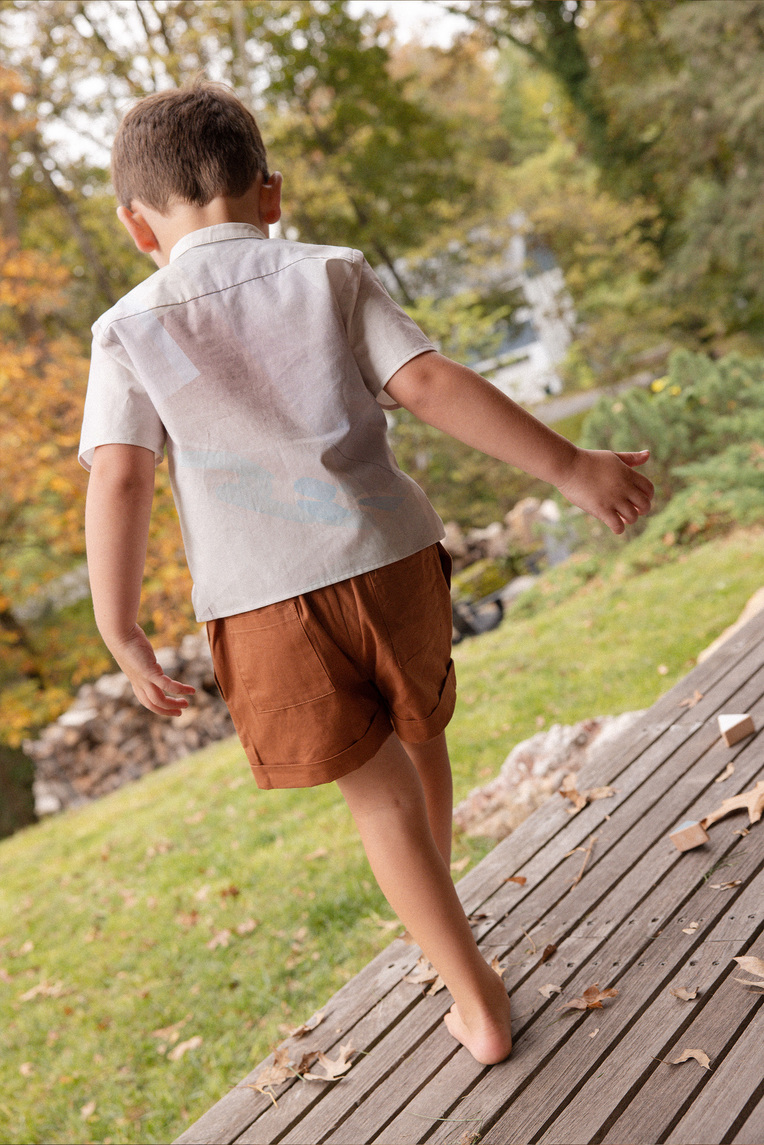 Cotton Cuffed Hem Shorts