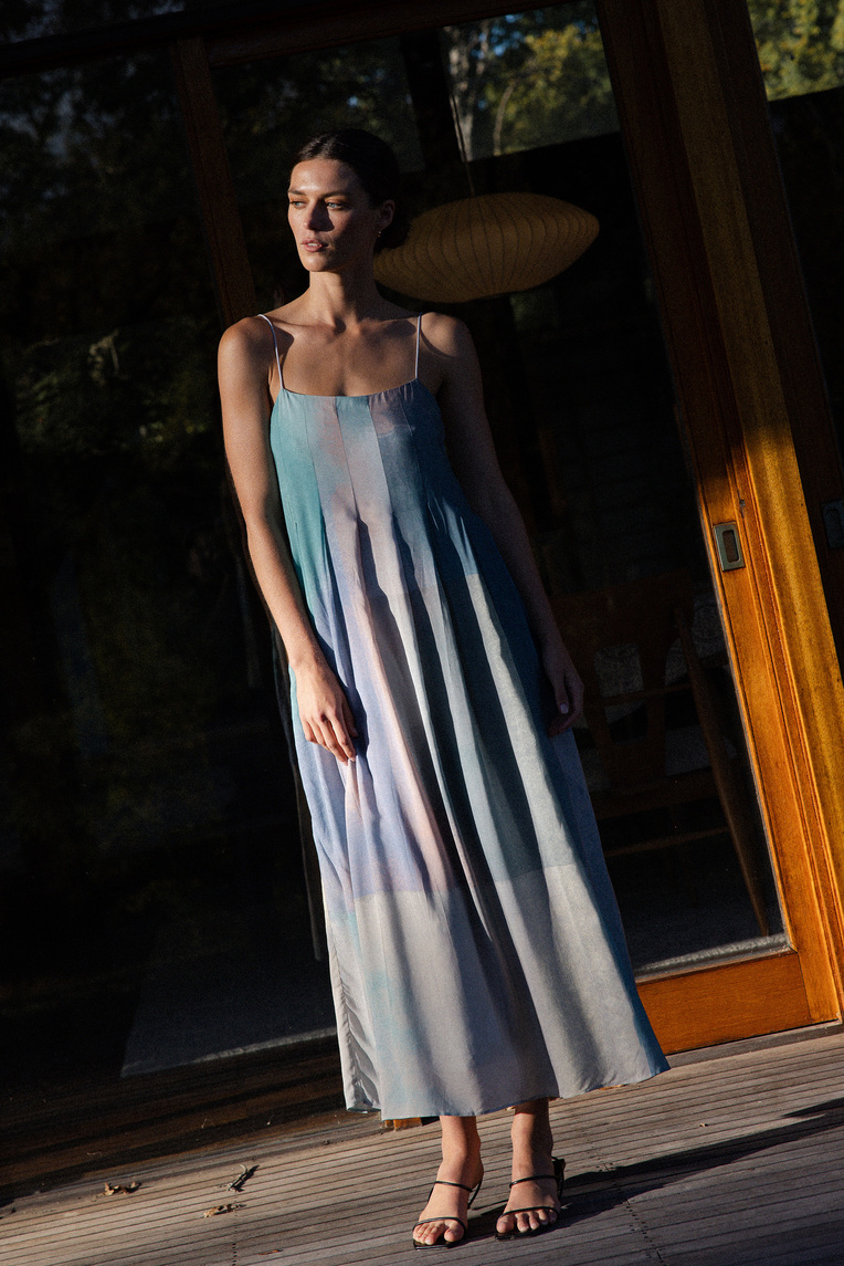 Frame Pleated Tent Dress