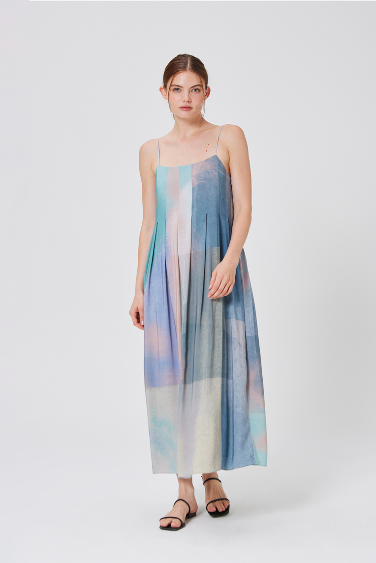 Frame Pleated Tent Dress