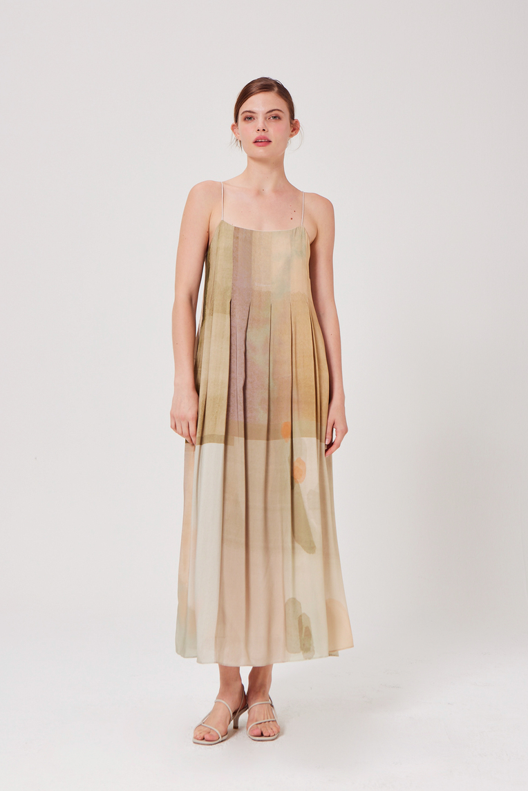 Frame Pleated Tent Dress