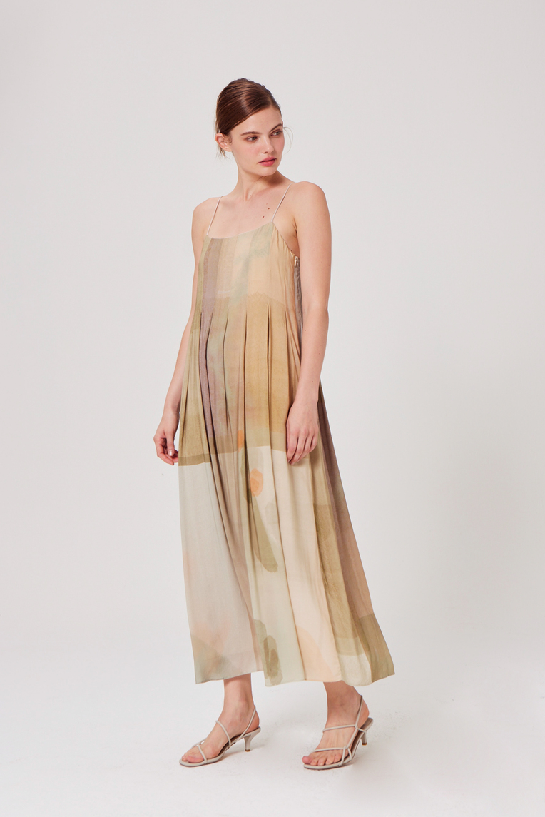 Frame Pleated Tent Dress