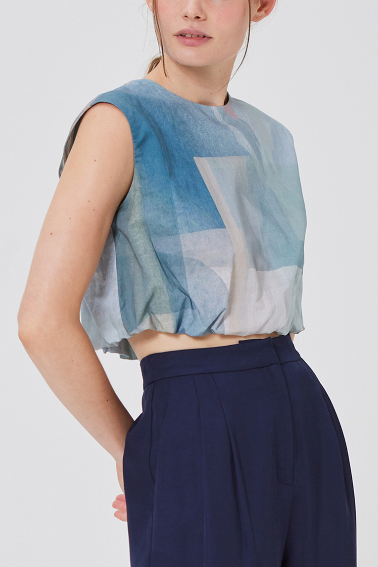 Frame Smocked Crop Top