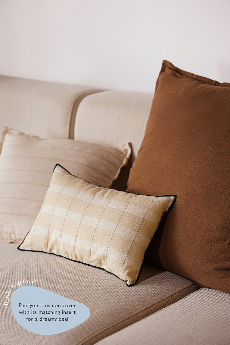 Embroidered Lumbar Cushion Cover