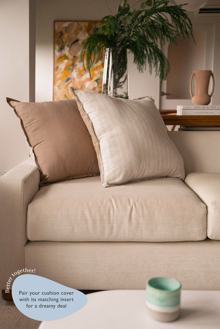 Striped Oversized Cushion Cover