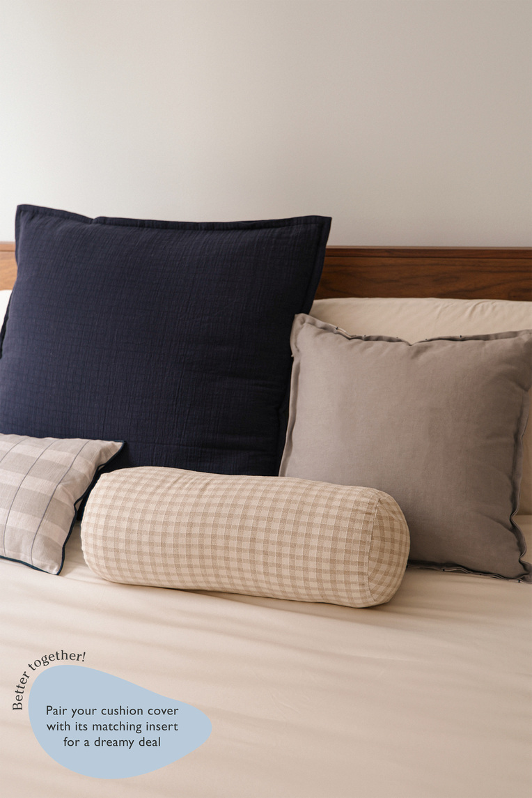 Checkered Mini Bolster Cover