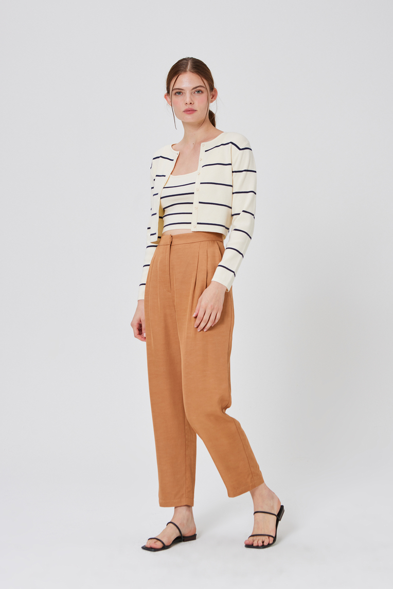 Striped Button Knit Cardigan