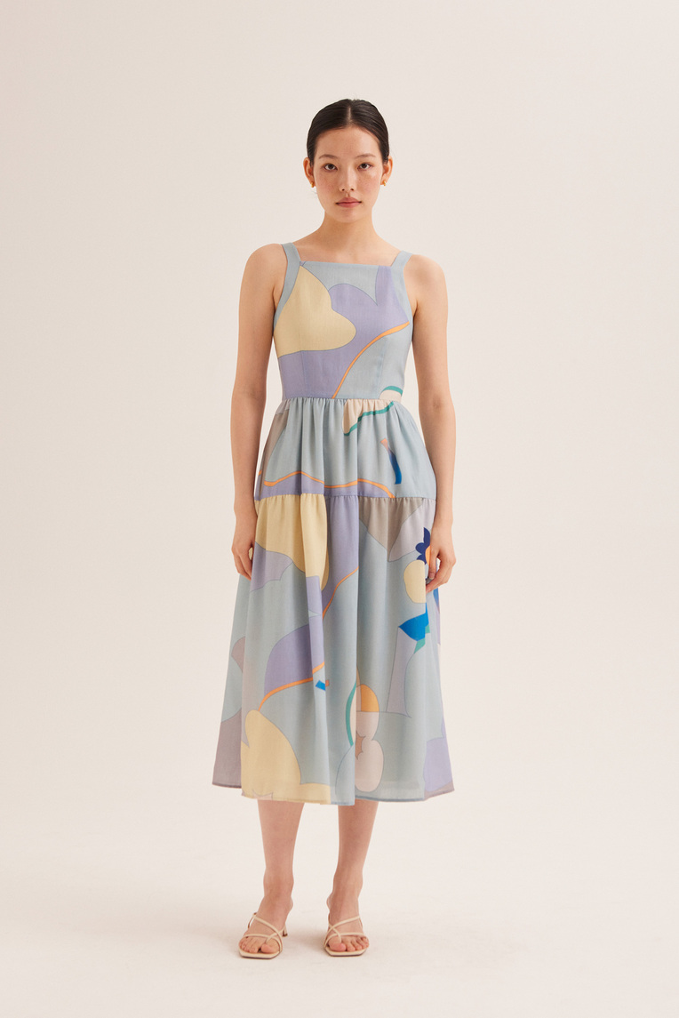 Fairground Tiered Midi Dress