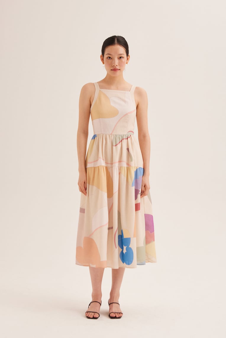 Fairground Tiered Midi Dress