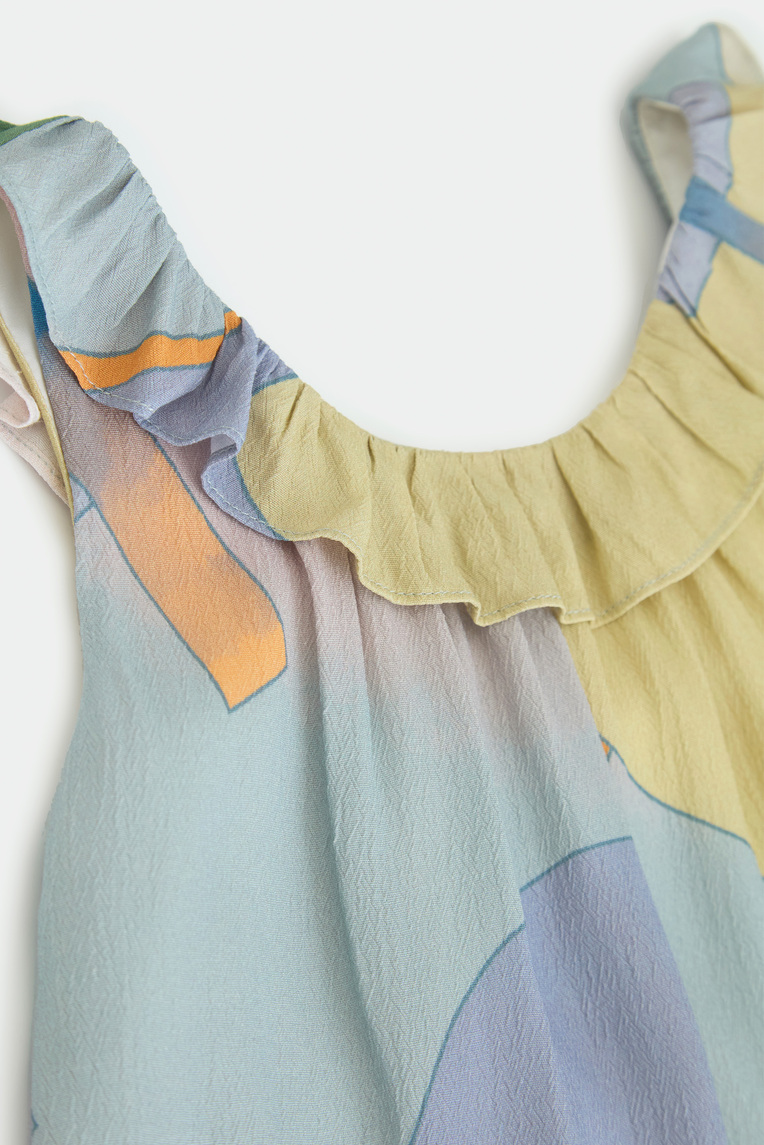 Fairground Ruffle Tie-Back Dress