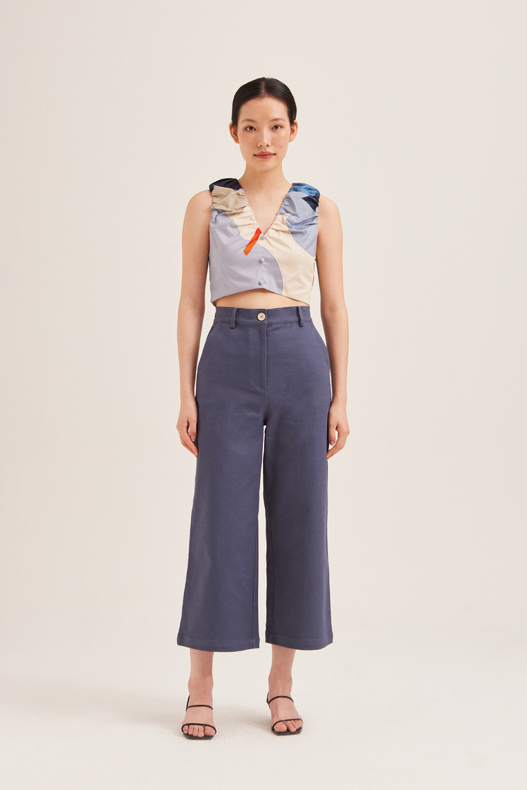Fairground Gathered Crop Top