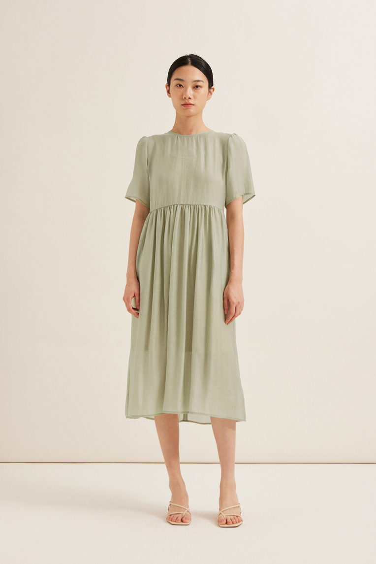 Textured Organza Midi Dress