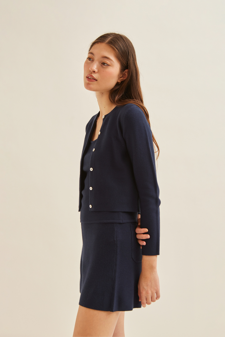 Soft Weave Knit Cardigan