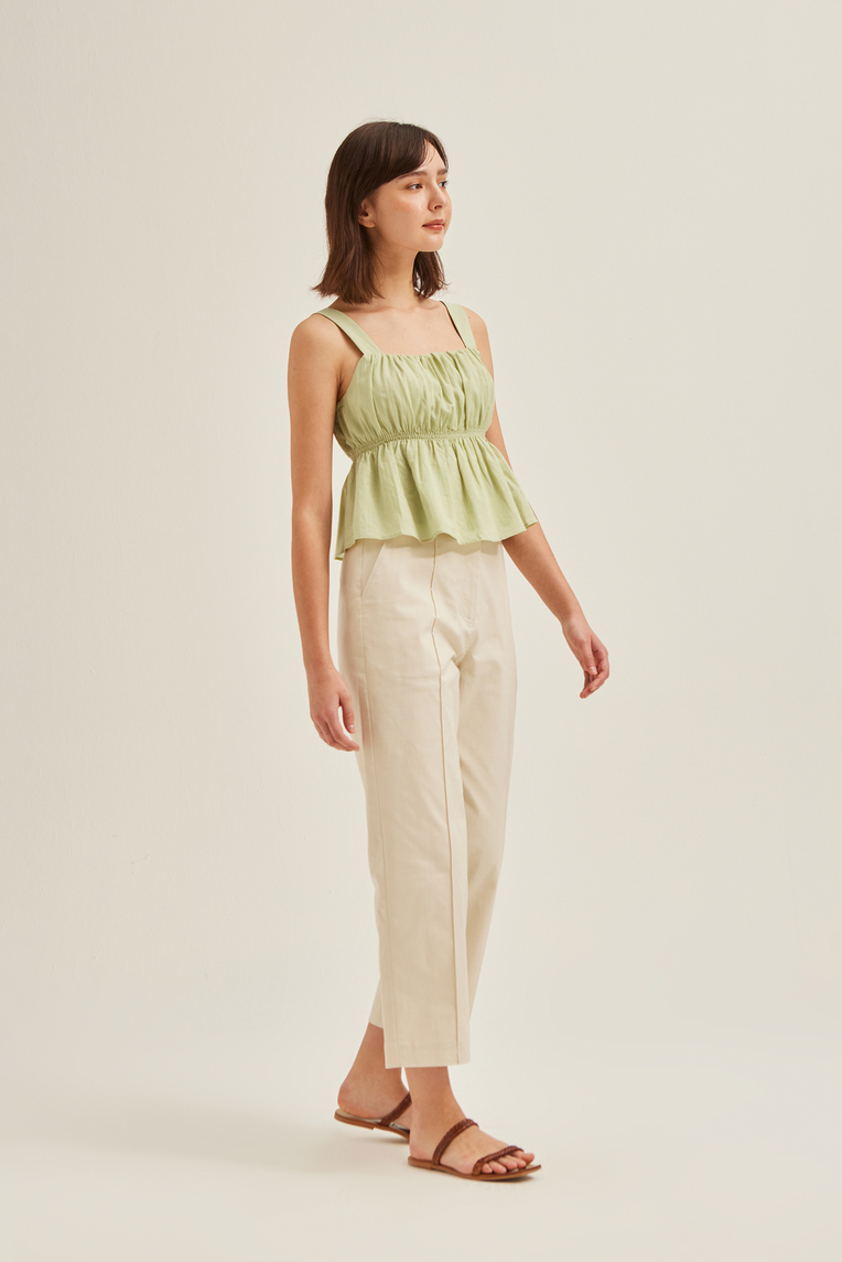 Smocked Tencel Cami Top