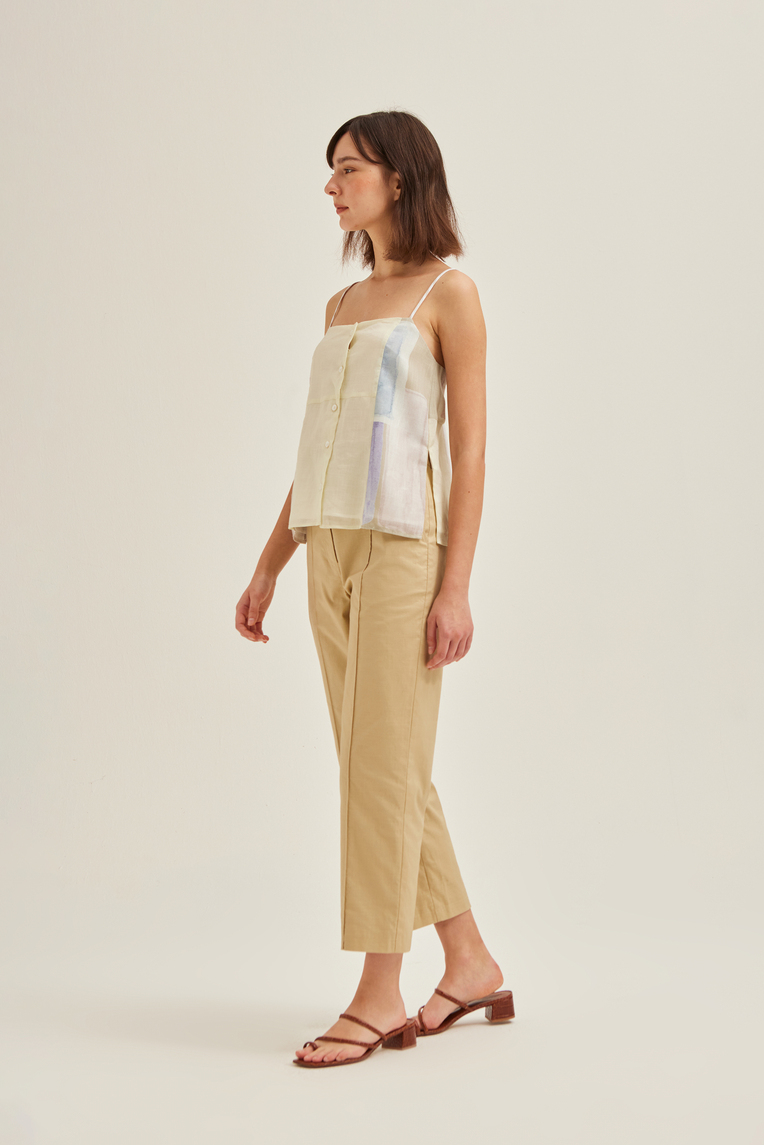 Pintuck Straight-Leg Pants