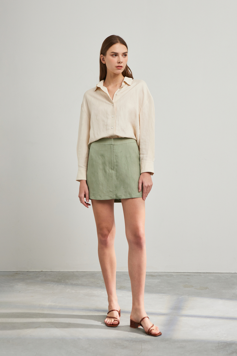 Linen Mini Skorts