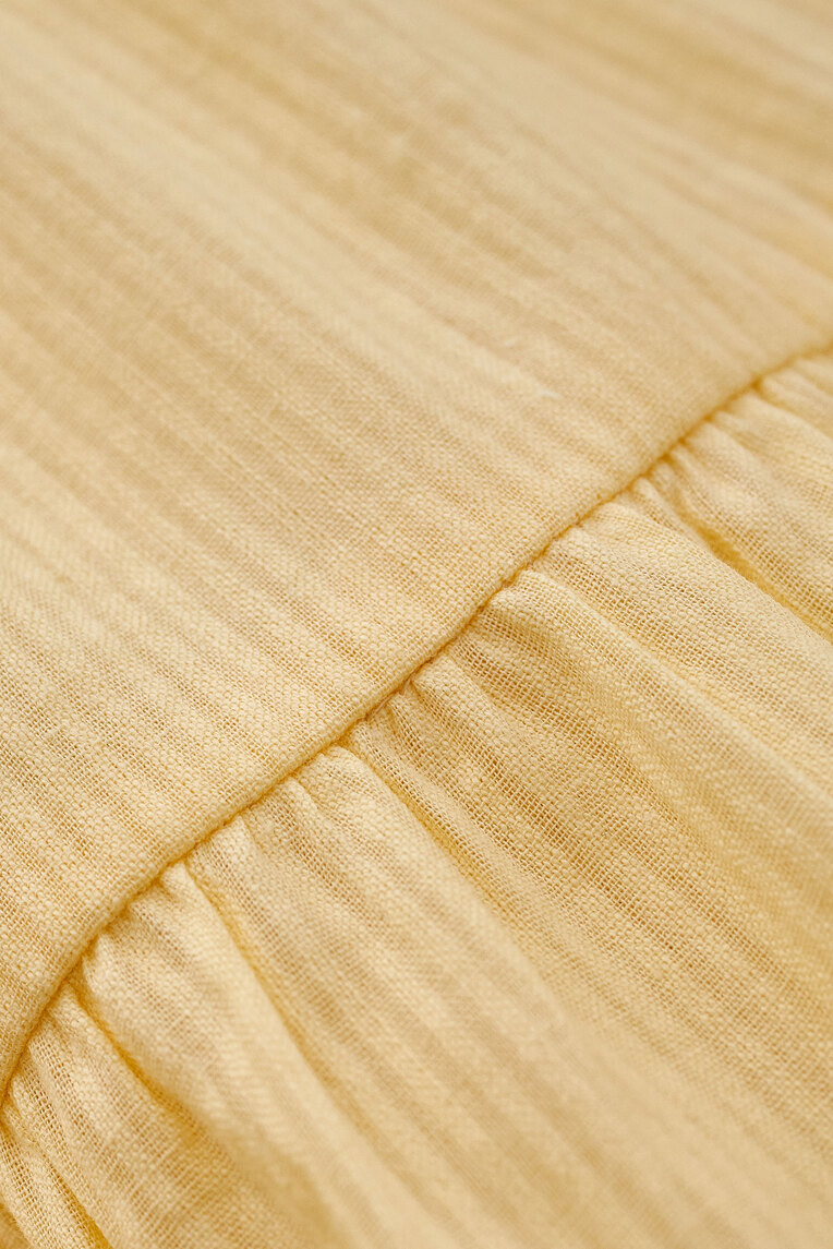 Mini Striped Cotton Tiered Dress