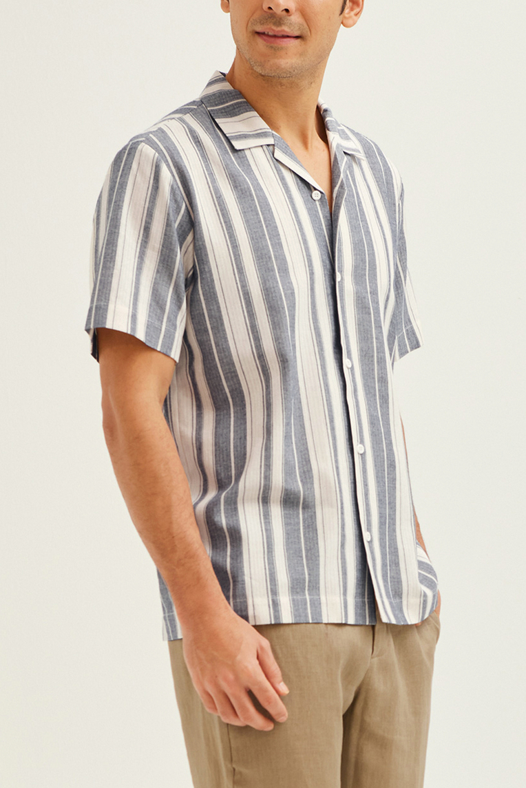 Striped Cotton Relaxed Shirt