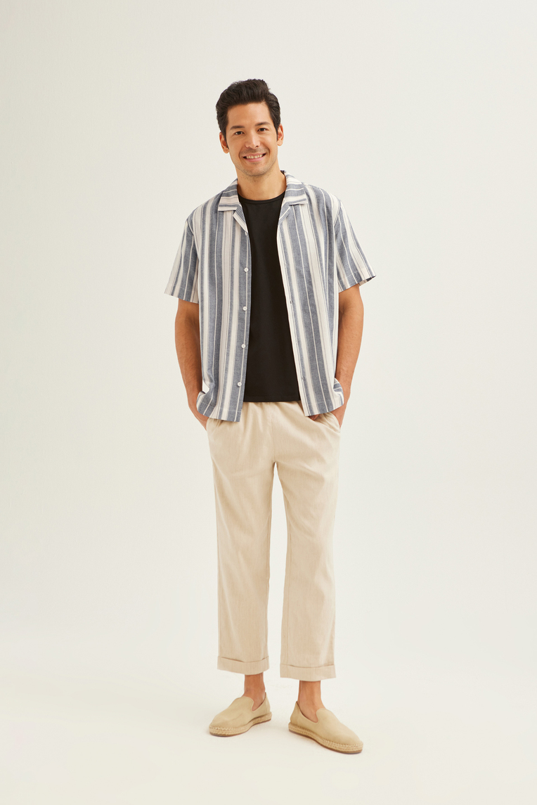 Striped Cotton Relaxed Shirt