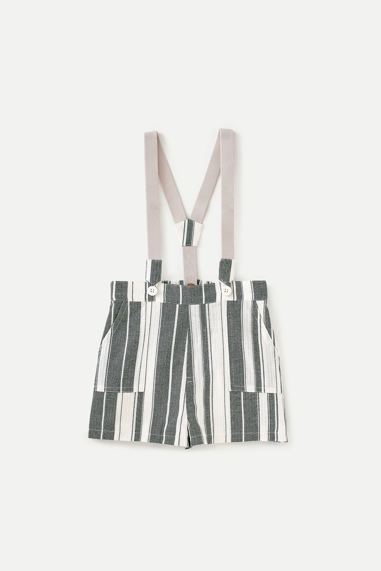 Striped Cotton Suspenders