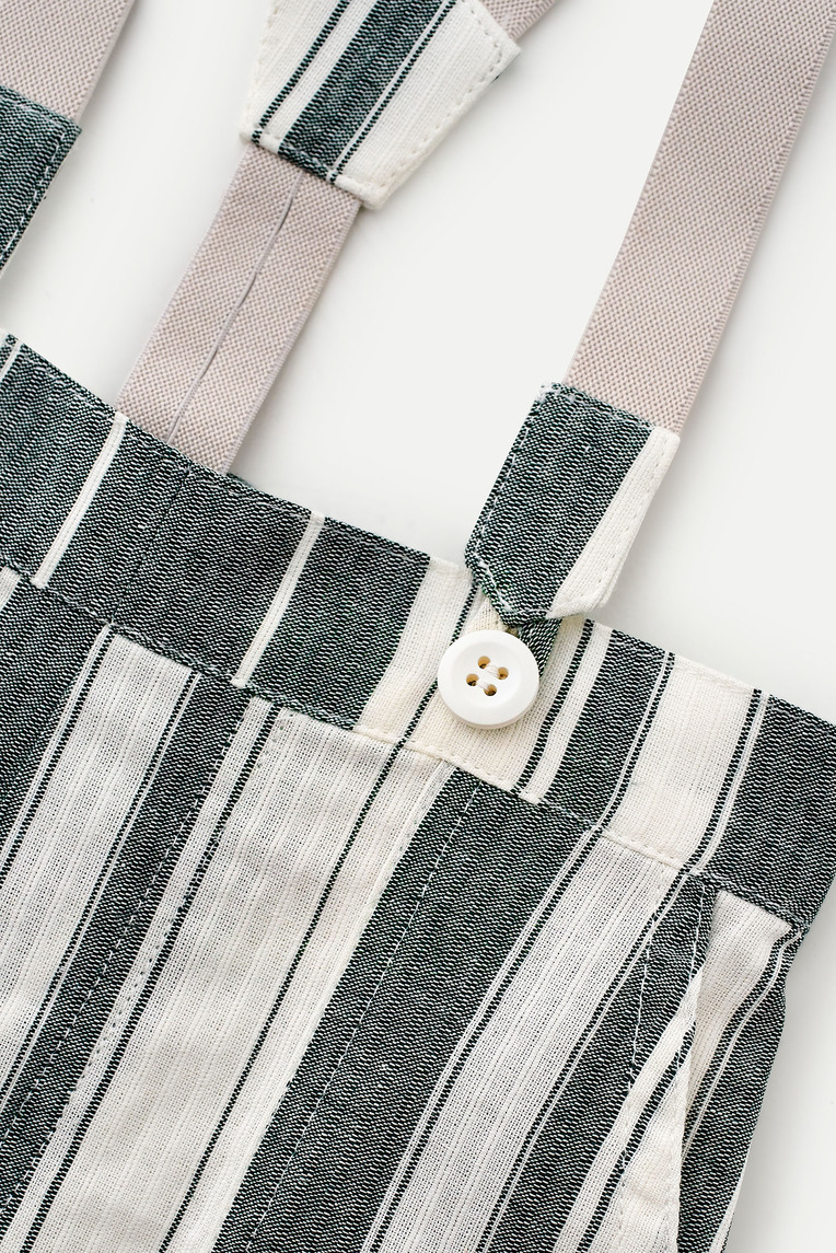 Striped Cotton Suspenders